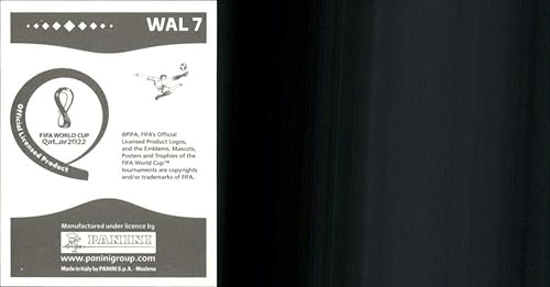 Miniatura 2 de 2022 Panini World Cup Soccer Sticker #WAL7 Chris Gunter Wales Group B Official Qatar WC Album Sticker in Raw (NM or Better) - Measuring 2 Inches