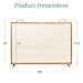 Best Choice Products 38x27in Single Panel Fireplace Screen Handcrafted Steel Mesh Spark Guard for Living Room, Bedroom Décor w/Handles - Antique Gold