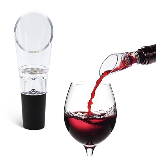 Aertyzeen 2 Pcs Premium Wine Aerator Pourers – Decanter Alternative Drip‑Free Spout, Portable & Dishwasher‑Safe, Softens Tannins for Red and White, Gift‑Ready Bar Accessory