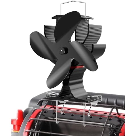 Signstek Wood Stove Fan for Mr Buddy Heater,Heat Powered Fireplace Fan with Hook for Indoor Outdoor Propane Gas Heater,Thermal Fan for Gas Wood Burner Stove Tent Camping Heater Accessories Cover