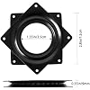 2 Pack 3 Lazy Susan Turntable 200-lb Steel Ball Bearing Rotating Tray Strong Sturdy Table Cabinet Low Profile for 360 Chair and Door, Kitchen, Craft Project, Makeup Holder, Monitor(Black)