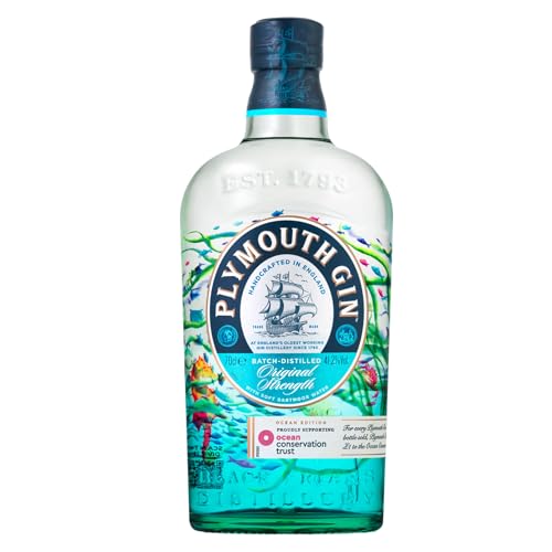 Plymouth Original Botanical Dry Gin, Ocean Limited Edition Bottle, 41.2percent ABV, 70cl (Packaging may vary)