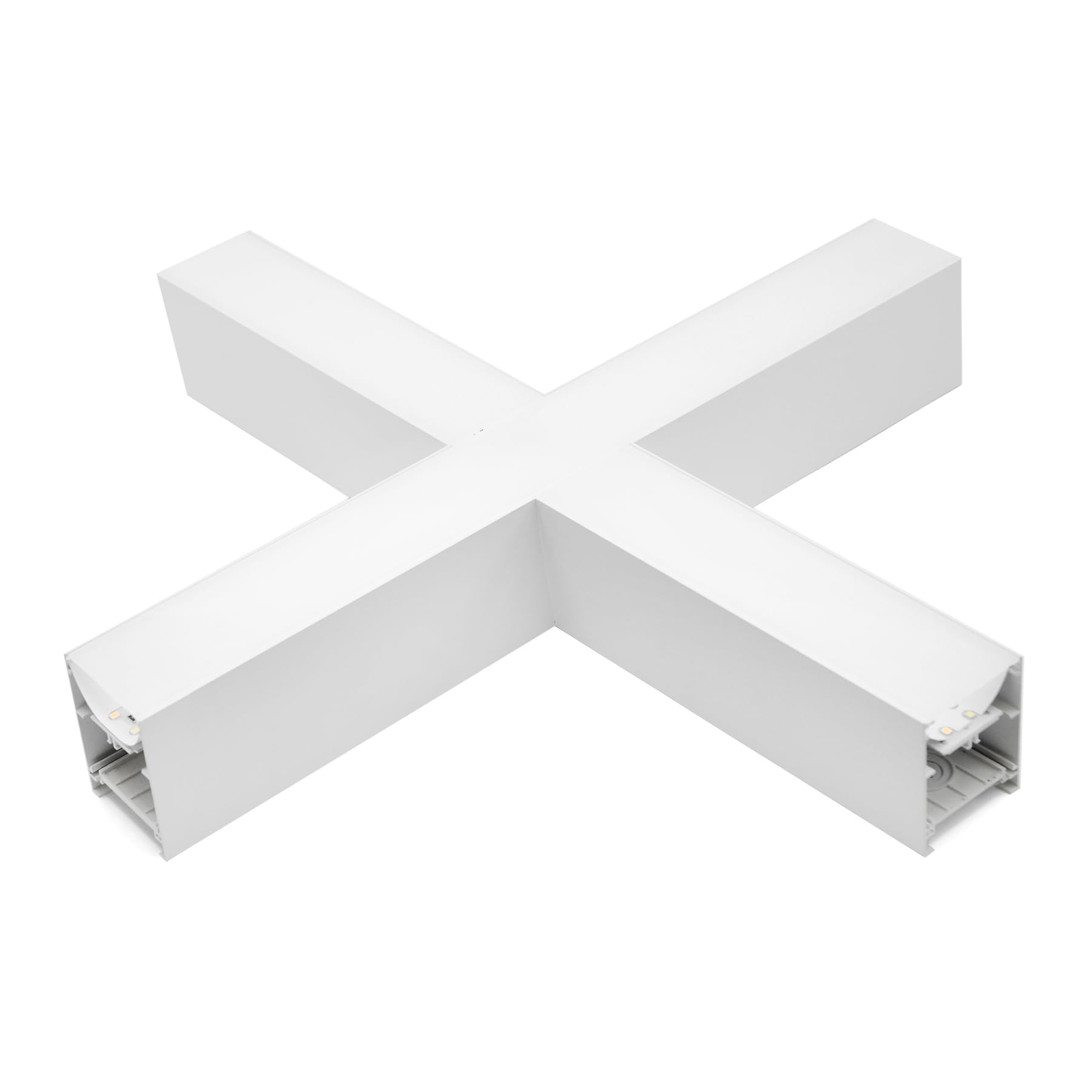 G.W.S® White X Shape Connector Module for LED Linear Light, 24W 3CCT 3000K/4000K/6000K Non-Dimmable