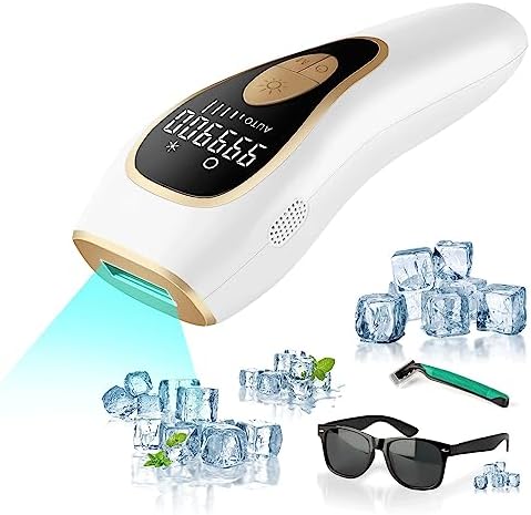 Laser Hair Removal, Permanent Hair Removal Device, Painless At-Home IPL Hair Removal for Women and Men for Face Armpits Legs Arms Bikini Line