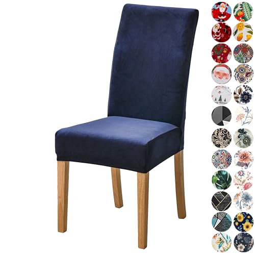 Lalluxy Soft Velvet Stretchy Parson Dining Chair Slipcovers/Covers Set of 6