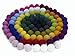 Produktbild 8-Natur Mix Regenbogen Bunte Mischung aus 100 Filzkugeln 2,2cm dick aus Reiner Merinowolle zum Basteln von Girlanden, Baby Mobile und Filzkugelteppich oder einfach nur zur Deko