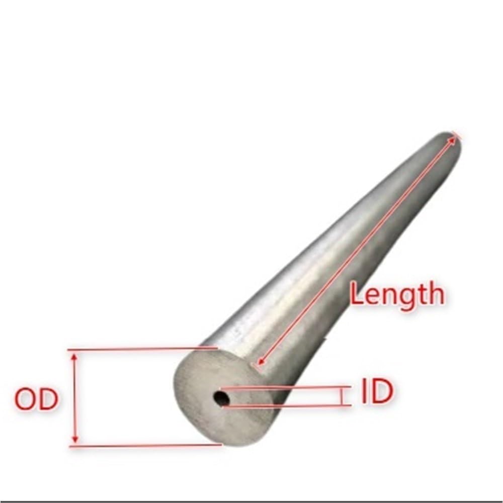 Tubo in rame tungsteno, OD 6,0 mm * ID 1,0 mm * L 100 mm Condotto elettrodo cavo, tubo dritto ad alta durezza 1 pz