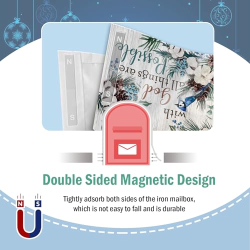 image for FBCOO Christian with God All Things are Possible Mailbox Cover Magneti