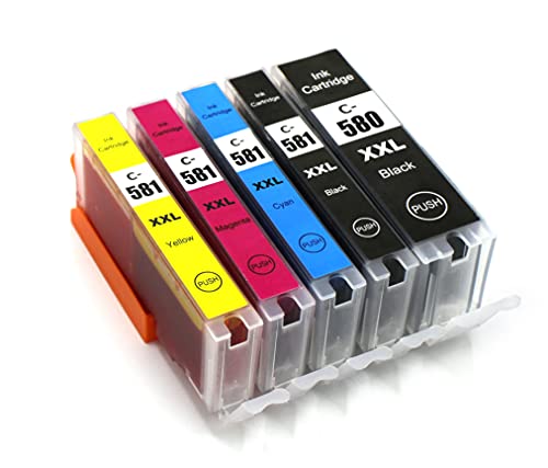 Cartouches 580XXL 581XXL anti-blocage pour remplacer l'encre vide de votre Canon Pixma