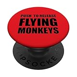 Red Button Push to Release Flying Monkeys - PopSocket Design PopSockets Adhesive PopGrip