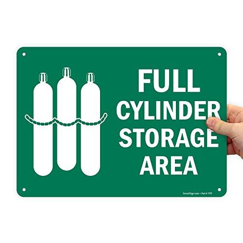SmartSign "Full Cylinder Storage Area" Sign | 10" x 14" Plastic