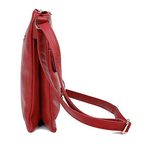 Borsa a tracolla da donna, con tasche, casual, da