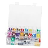 TOPPERFUN 300stücke Auto Und -absicherungen Mit Tester Hochtemperaturbeständige Aluminium-sicherungen Kompakte Aufbewahrung Passend Für Trucks Boote Und Motorräder