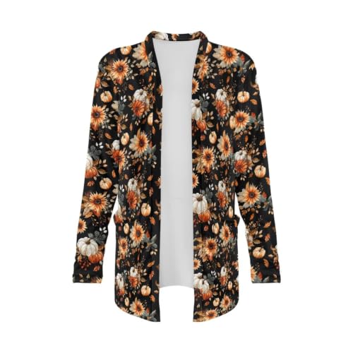 Image of Cardigan Sweaters for Women Long Sleeve Cardigan Soft Drape Open Front Fall Dusters V-Neck Jackets Dressy Loose Coat