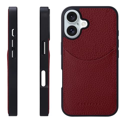 HANATORA for iPhone 16Plus �P�[�X �{�v �ϏՌ� �X�}�z�P�[�X �X�}�z �R�[�h�z���_�[ �t�� �V�������N�J�[�t���U�[ �M�t�g �}�O�l�b�g�Ȃ� ���b�h CPG-16Plus-Red