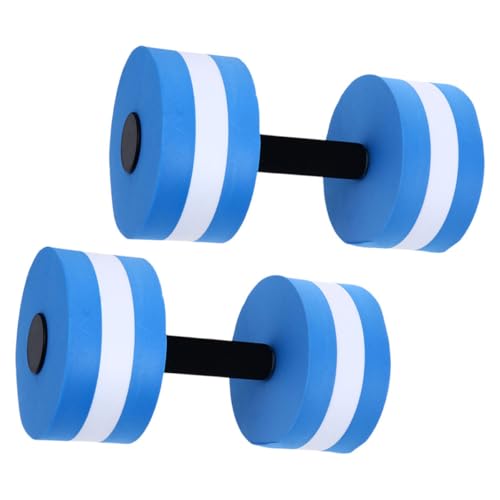 Veemoon Mancuernas de Espuma EVA para Ejercicios Acuáticos, 2 Piezas Azules Flotantes para Entrenamiento en Piscina, Equipo para Aquafitness y Natación en Adultos