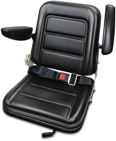 Universal 15-inch Tractor Seat Cover - Fits Forklift, Dumper, Mower, Digger - Yellow & Black