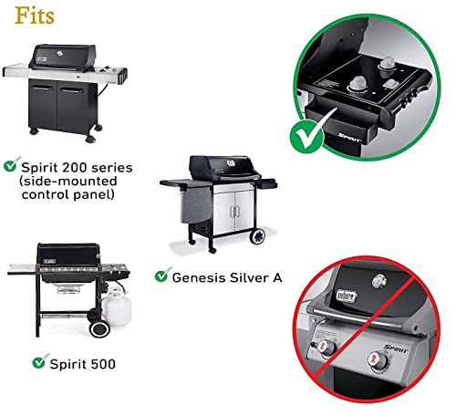 PG521 (2-Pack) 15" Porcelain Steel Cooking Grid Grates for Weber Genesis Silver A, Spirit E200,Spirit 500,Spirit 210 (2007-2012) Gas Grills, 7521 65905 7522 7523 65904