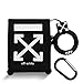 Woocon for Airpods Case,3D Kawaii Cute Cool Character Cartoon Silicone Protective Cover Accessories Cases with Keychain Compatible 1/2 (Off White (Black))