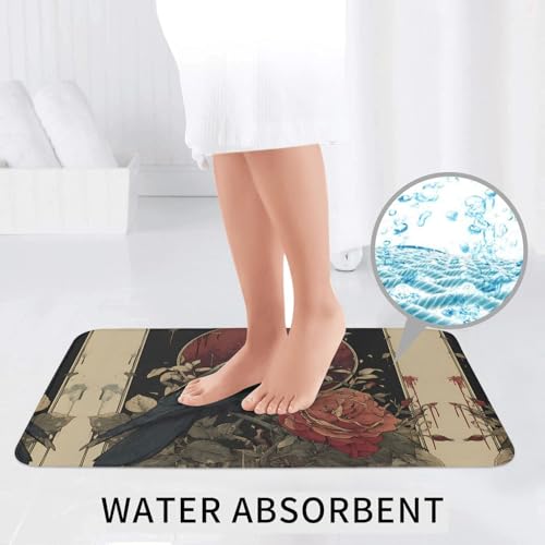 Tapis de salle de bain antidérapants WHJDPP absorbants et sécurisés pour coiffeuse et toilettes