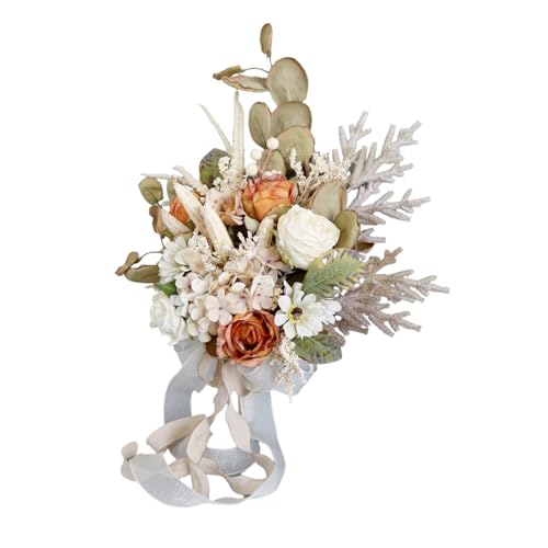 Ramo de flores de champán artificial ramo decorativo elegante para centro de mesa 2