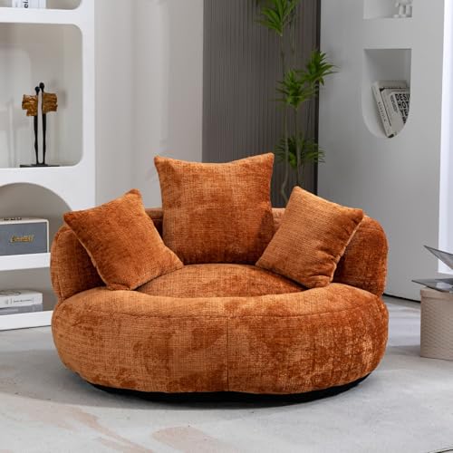 KOMHTOM Gros Pouf Canapé, Pouf Fauteuil Canapé pour Les Paresseux, avec 3 Coussins, sans Installation, Idéal pour Chambre, Salon ou cinéma Maison...