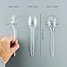 Plasticpro Clear Plastic Soup Spoons Disposable Cutlery Medium Weight Utensils 50 Count