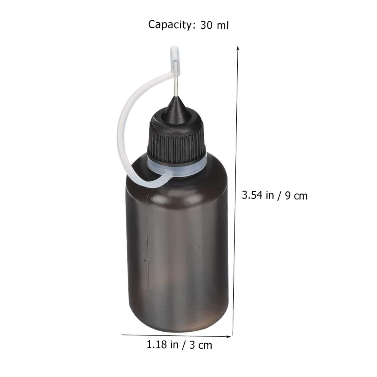 VICASKY 5 Sätze Ölflasche Nase Tipp Nadel Klebstoff-tropfflaschen Spender Quetschen Düse Wasserflasche Tragbarer Klebstoffapplikator Sport Black 10 Stück * 5