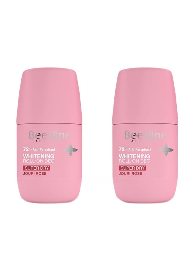 Beesline Roll On Deodorant Jouri Rose 50ml Twin Pack (1+ )