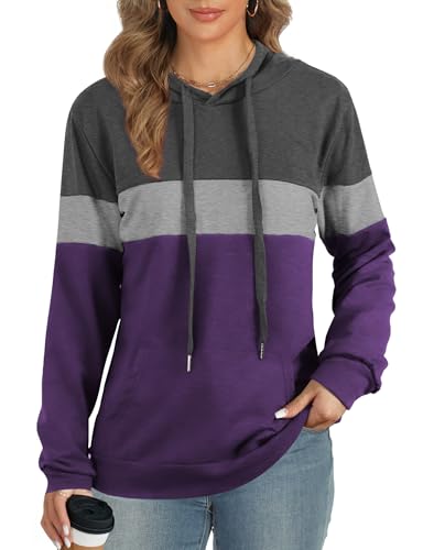 Sweat à capuche femme avec poche et coupe ample tunique confortable