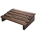 MyGift 15-Inch Burnt Wood Ergonomic Under-Desk Tilted Footrest for Home and Office