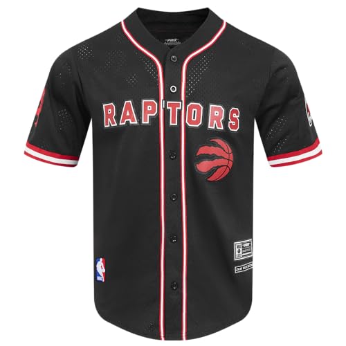 Pro Standard Mens NBA Toronto Raptors MESH Button Down MESH TOP Black/RED M