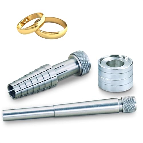 Ring Stretcher Tool Kit for Sizes 6-10 Make Tight Rings Fit Again Expand & Resize Gold Silver Copper Heavy-Duty Mandrel with Expander Rod for Wedding Rings & Portable DIY Jewelry Resizer Tool