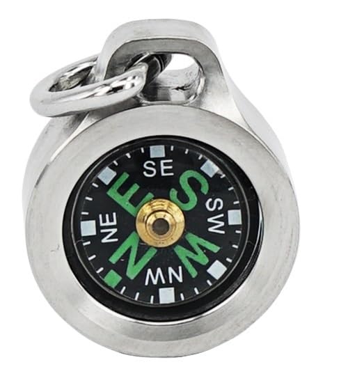 MecArmy Keychain Compass CMP T/B Compass/Brass Direction Identity Compass Outdoor Compass (Color : Titanium)