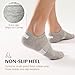 Sunew 8 Pairs No Show Socks Womens Athletic Ankle Footies Low Cut Running Casual Socks Light Grey Medium