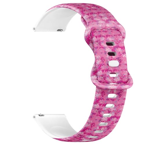 Compatible with Garmin Fenix 7/7 Pro, Fenix 6/6 Pro, Fenix 5/5 Plus, Epix (Gen2) / Epix Pro (Gen2), 22mm Sport Watch Band (Retrostyle Luxurious Floral Graphic) Silicone Soft Strap Bracelet