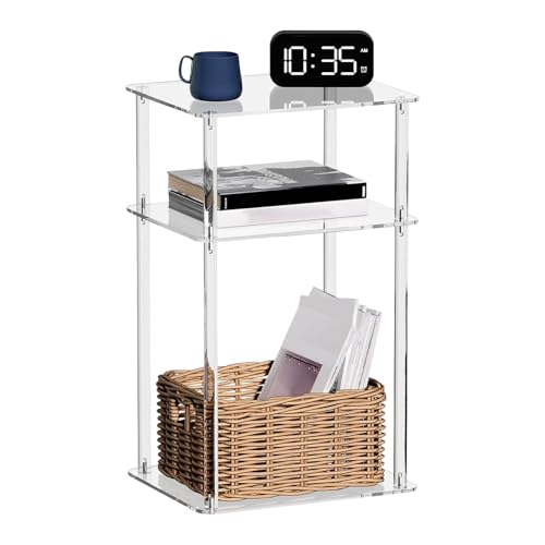 Table de chevet en acrylique transparent pour optimiser les petits espaces - 7