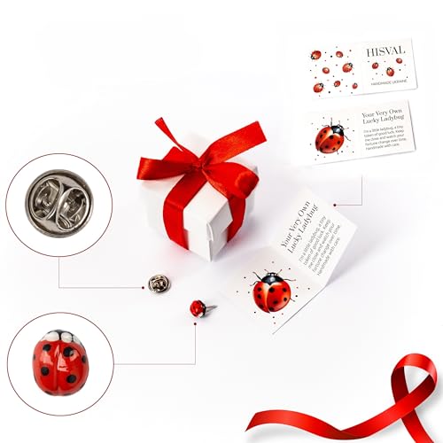 Handmade Ladybug Miniature Brooch Pin, Cute Insect Brooch, Enamel Ladybug Jewelry, Unique Collectible Pin, Fashion Accessory for Women, Small Bug Brooch, Gift for Her, Cute Ladybug Pin for Ladies