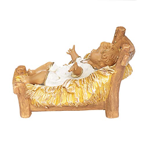 Image of Roman 12 inch Scale Infant Jesus with Crib, Christmas Display Church Decor or Christian Home Holiday Decoration