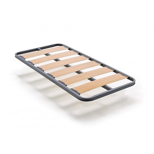 HOGAR24 ES Sommier à Lattes Larges en Tube d'acier 40 x 30 mm | Lattes en Bois vaporisé | Pieds Non Inclus | Dimensions : 90 x 200 cm