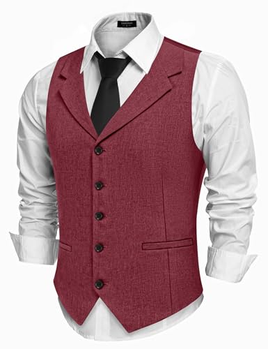 Gilet de costume homme revers cranté veston habillé coupe slim fit gris