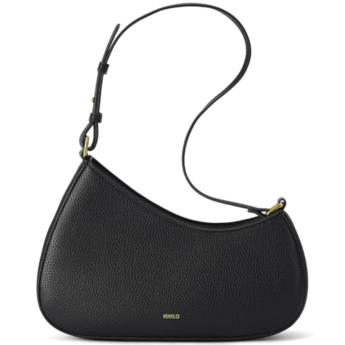 TORISKY Borsa Elegante da Donna,Piccola,a Mezzaluna,Borsellino da Passeggio,Borsetta con Tracolla Regolabile(FS101-Black)