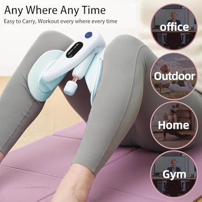 Inner Thigh Exerciser for Women (Adjustable Resistance), Home Workout for Pelvic Floor Muscle, Kegel Exerciser, Hip Trainer, Slim Thighs,Shape Back & Lift HIPS