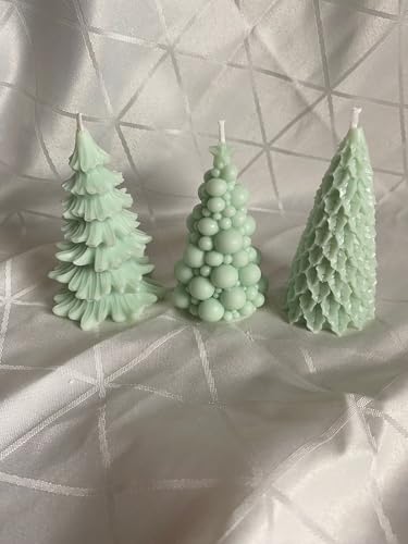 Kerze Tannenbaum Grün 3er Set