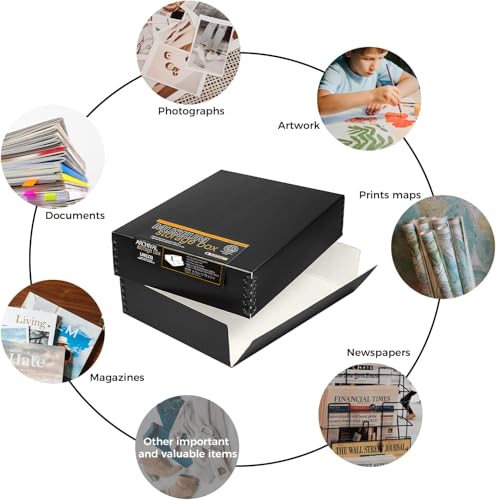 image for Lineco Museum Archival Storage Box, 9.75x12.75x3 in. Drop Front Design