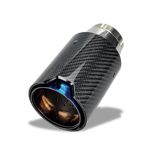 Tuyau d'échappement universel carbone inox 60mm embout pot d'échappement
