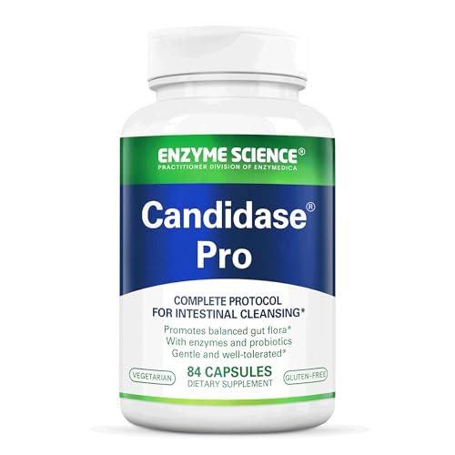 Enzyme Science Candidase Pro Capsules - Enzymes for Gentle Cleansing Support for Men & Women Blended for Gut & Microbiome Health with Cellulase and Protease - 84 Caps