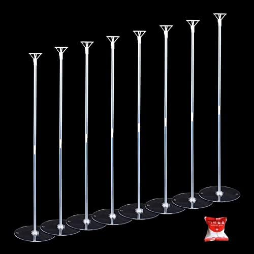 8 pack 30 inch Balloon Stand Kit for Table Top，Balloon Sticks Centerpieces Holder for Balloon Banquet for Adults/Kids Party Decoration