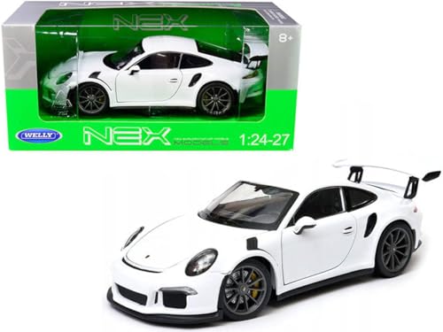Porsche 911 GT3 RS White 1/24-1/27 Diecast Model Car by Welly 24080