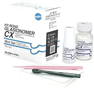 Dental Shofu Hy-Bond GlasIonomer CX Glass Ionomer Luting Cement Mini Kit Powder 15gm Liquid 10gm